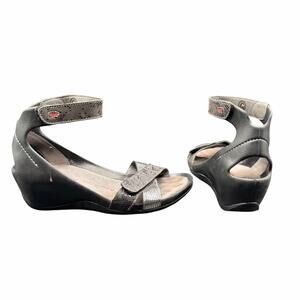 Wolky Do Platina Black Wedge Sandals EU 40 US 8.5–9 Comfort